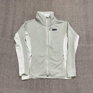 Patagonia Better Sweater womens large white full zip high collar